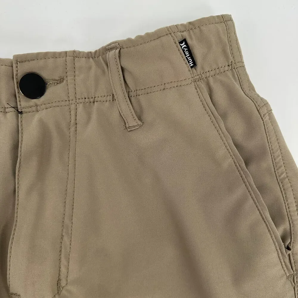 Hurley For Buckle Breathable Stretch Short 10' Inseam Khaki Stretch Mens 28